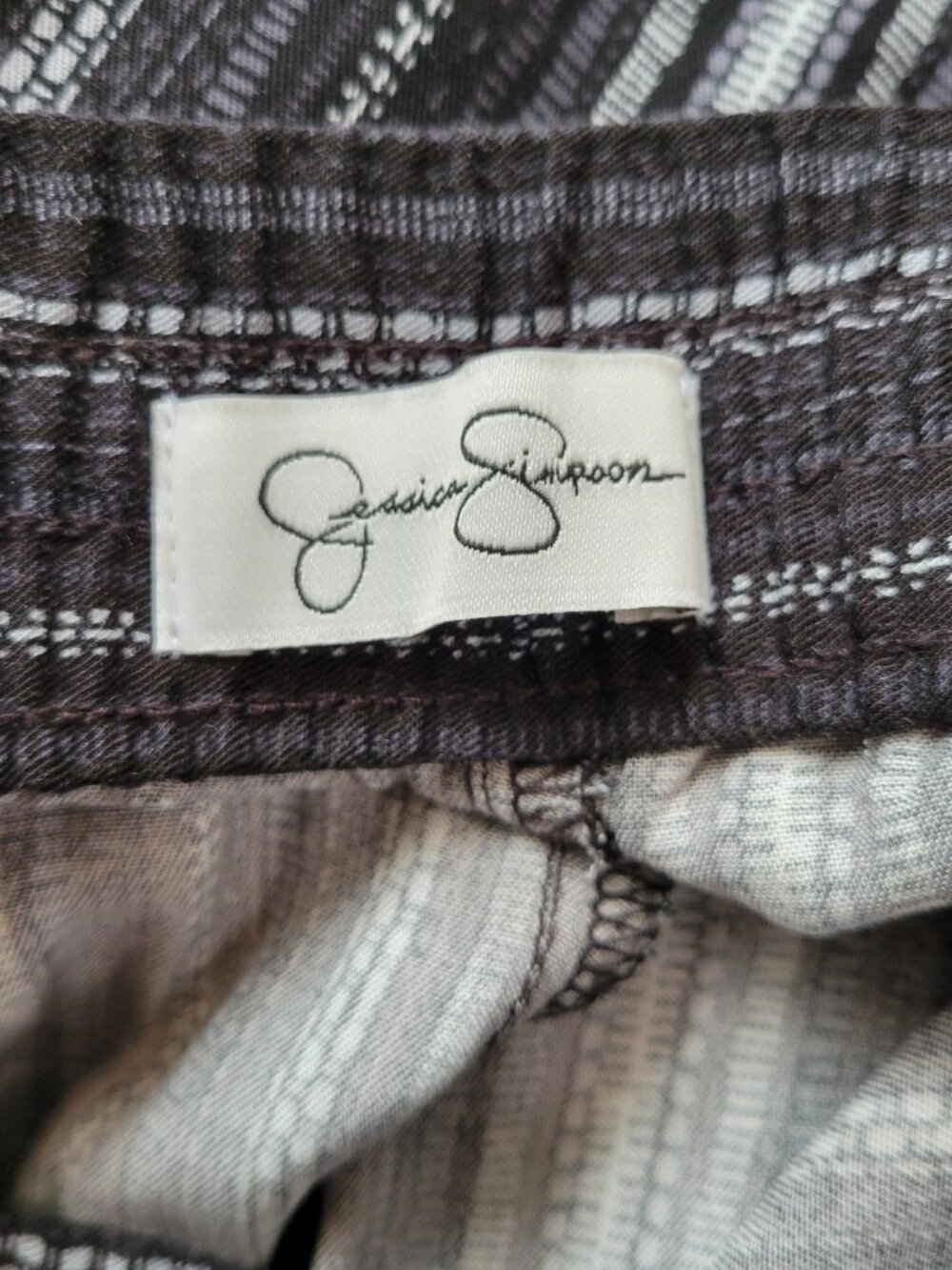 ✨ NWT Jessica Simpson Cadie Crop Palazzo Pants – Black Stripe (Size M) ✨ - Picture 13 of 15